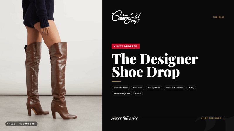 Designer Shoes at Century 21 NYC: Tom Ford, Chloé & Up to 70% Off