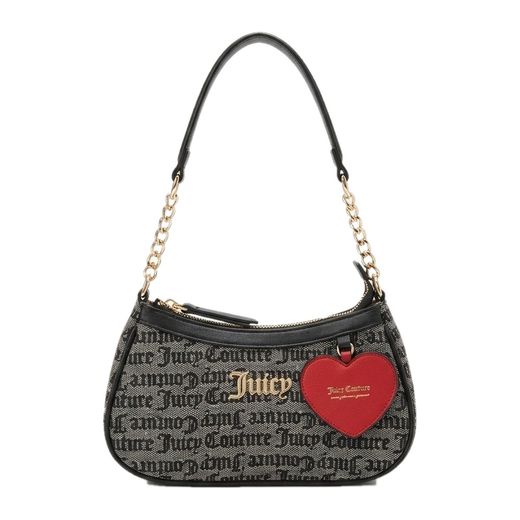 Juicy Couture Logo Shoulder Bag with Heart Charm