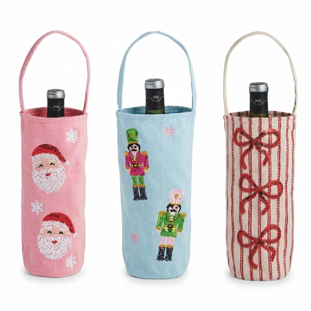 Mud Pie Wine Bottle Gift Bags