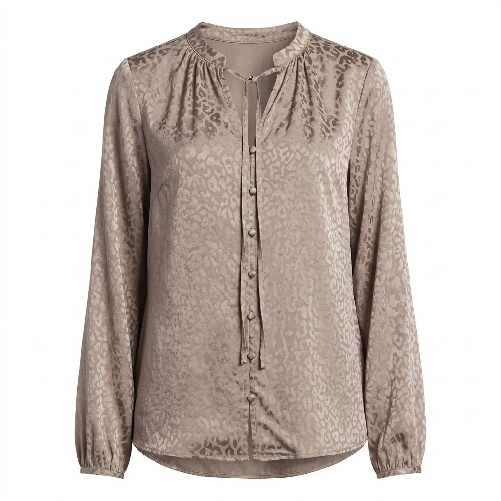 Naked Zebra Printed Satin Blouse
