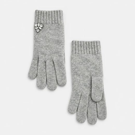 Portolano Cashmere Gloves with Gems