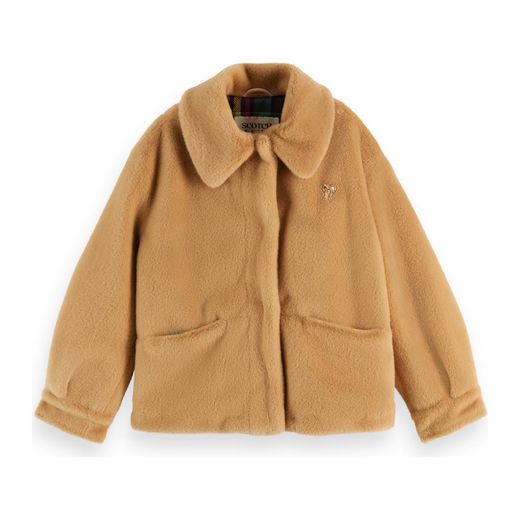 Scotch and Soda Girls Faux Fur Jacket