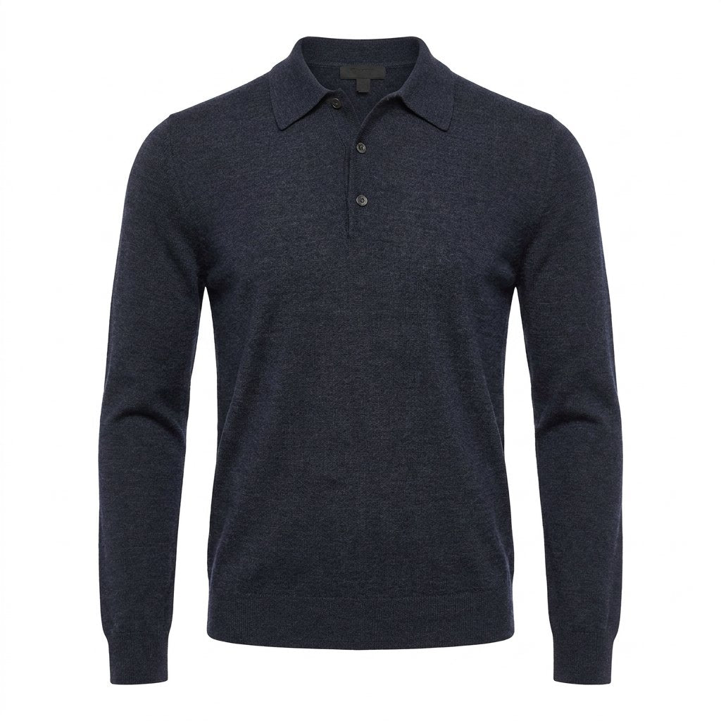 Theory Merino Long-Sleeve Polo